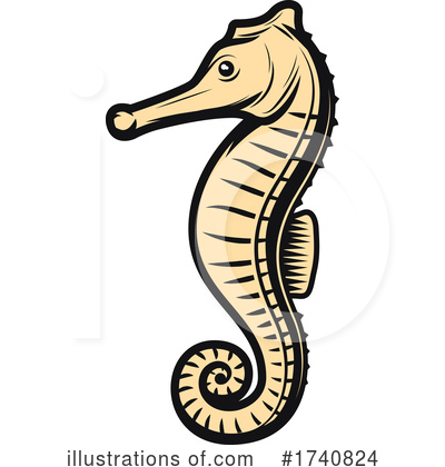 Seahorse Clipart #1740824 by Vector Tradition SM
