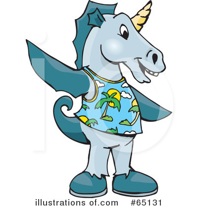 Royalty-Free (RF) Seahorse Clipart Illustration by Dennis Holmes Designs - Stock Sample #65131