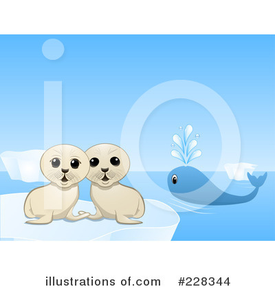 Royalty-Free (RF) Seal Pup Clipart Illustration by elaineitalia - Stock Sample #228344