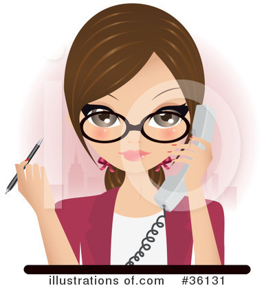 Receptionist Clipart #36131 by Melisende Vector