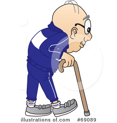 Senior Man Character Clipart #69089 by Mascot Junction