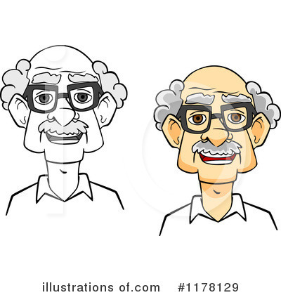 Senior Man Clipart #1178129 by Vector Tradition SM