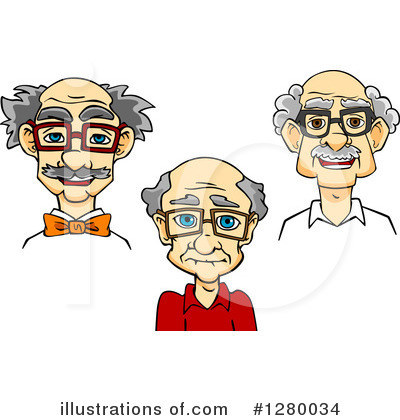 Senior Man Clipart #1280034 by Vector Tradition SM