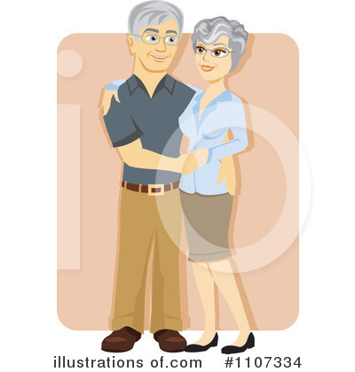 Senior Couple Clipart #1107334 by Amanda Kate