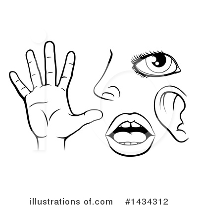 Royalty-Free (RF) Senses Clipart Illustration by AtStockIllustration - Stock Sample #1434312