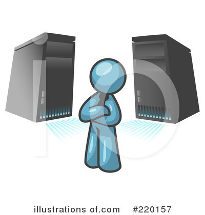 Royalty-Free (RF) Servers Clipart Illustration by Leo Blanchette - Stock Sample #220157
