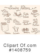 Sewing Clipart #1408759 by BNP Design Studio