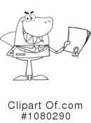 Shark Businessman Clipart #1080290 by Hit Toon