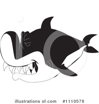 Royalty-Free (RF) Shark Clipart Illustration by Dennis Holmes Designs - Stock Sample #1110579