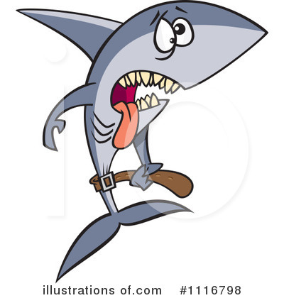 Royalty-Free (RF) Shark Clipart Illustration by toonaday - Stock Sample #1116798