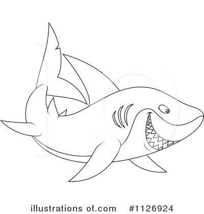 Royalty-Free (RF) Shark Clipart Illustration by Alex Bannykh - Stock Sample #1126924
