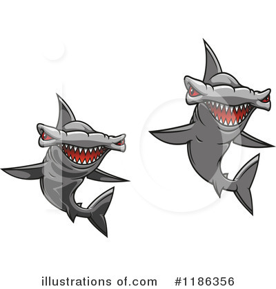 Royalty-Free (RF) Shark Clipart Illustration by Vector Tradition SM - Stock Sample #1186356