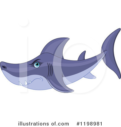 Royalty-Free (RF) Shark Clipart Illustration by Pushkin - Stock Sample #1198981