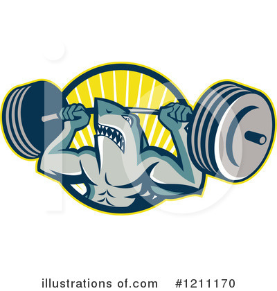 Royalty-Free (RF) Shark Clipart Illustration by patrimonio - Stock Sample #1211170
