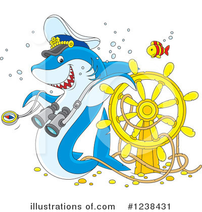 Royalty-Free (RF) Shark Clipart Illustration by Alex Bannykh - Stock Sample #1238431