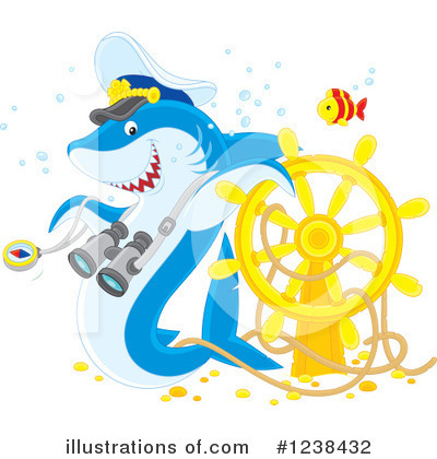 Royalty-Free (RF) Shark Clipart Illustration by Alex Bannykh - Stock Sample #1238432