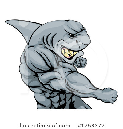 Royalty-Free (RF) Shark Clipart Illustration by AtStockIllustration - Stock Sample #1258372