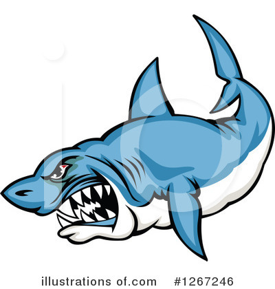 Sharks Clipart #1267246 by Vector Tradition SM