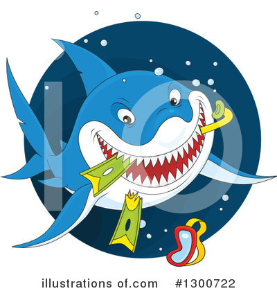 Royalty-Free (RF) Shark Clipart Illustration by Alex Bannykh - Stock Sample #1300722