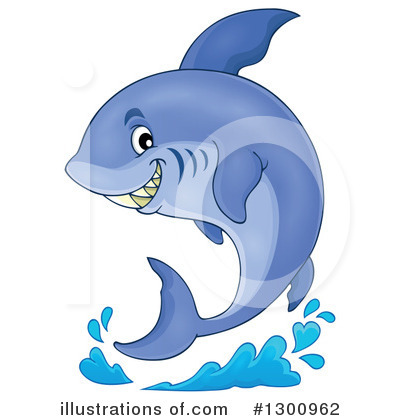 Royalty-Free (RF) Shark Clipart Illustration by visekart - Stock Sample #1300962