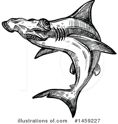 Royalty-Free (RF) Shark Clipart Illustration by Vector Tradition SM - Stock Sample #1459227