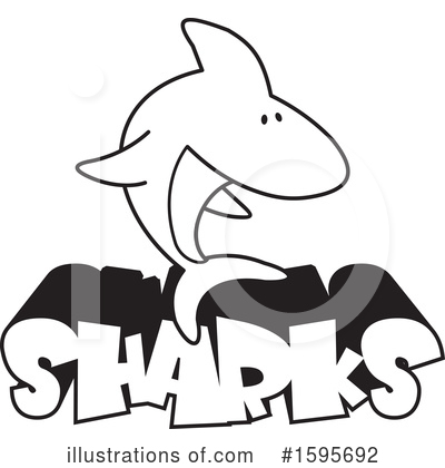 Shark Clipart #1595692 by Johnny Sajem