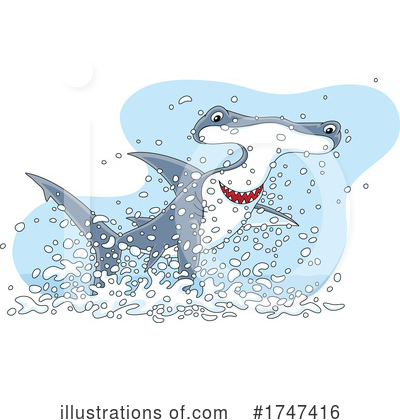 Royalty-Free (RF) Shark Clipart Illustration by Alex Bannykh - Stock Sample #1747416