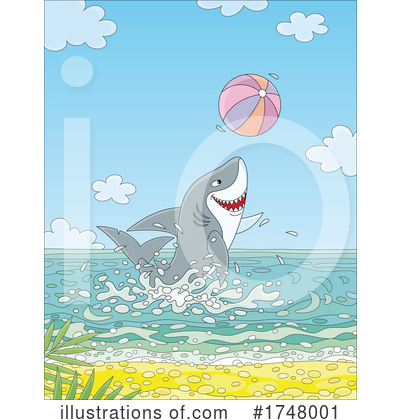 Royalty-Free (RF) Shark Clipart Illustration by Alex Bannykh - Stock Sample #1748001