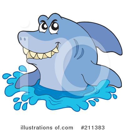 Royalty-Free (RF) Shark Clipart Illustration by visekart - Stock Sample #211383