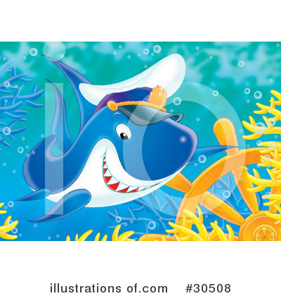 Royalty-Free (RF) Shark Clipart Illustration by Alex Bannykh - Stock Sample #30508