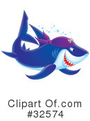 Shark Clipart #32574 by Alex Bannykh