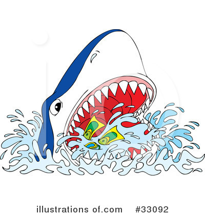 Royalty-Free (RF) Shark Clipart Illustration by Alex Bannykh - Stock Sample #33092