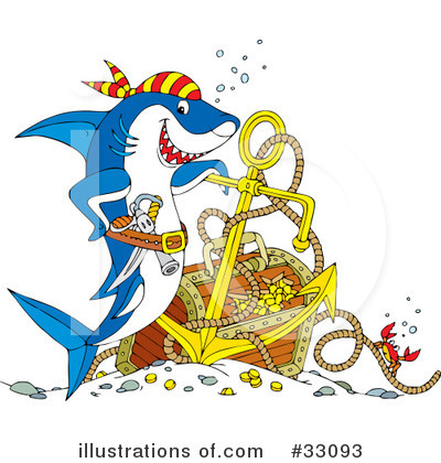 Royalty-Free (RF) Shark Clipart Illustration by Alex Bannykh - Stock Sample #33093
