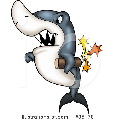 Royalty-Free (RF) Shark Clipart Illustration by dero - Stock Sample #35178