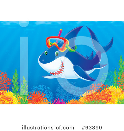 Royalty-Free (RF) Shark Clipart Illustration by Alex Bannykh - Stock Sample #63890