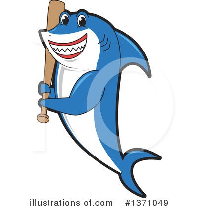 Royalty-Free (RF) Shark Mascot Clipart Illustration by Mascot Junction - Stock Sample #1371049
