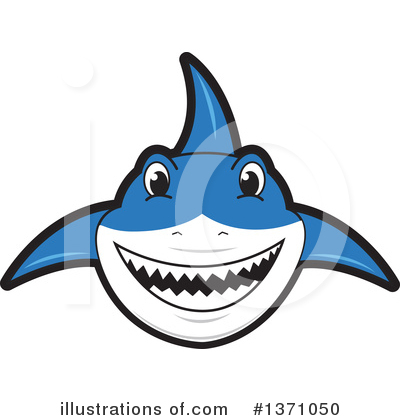 Royalty-Free (RF) Shark Mascot Clipart Illustration by Mascot Junction - Stock Sample #1371050
