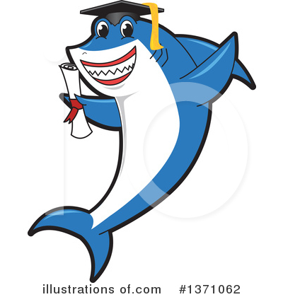 Royalty-Free (RF) Shark Mascot Clipart Illustration by Mascot Junction - Stock Sample #1371062