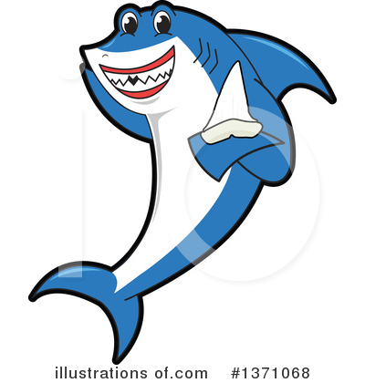 Royalty-Free (RF) Shark Mascot Clipart Illustration by Mascot Junction - Stock Sample #1371068