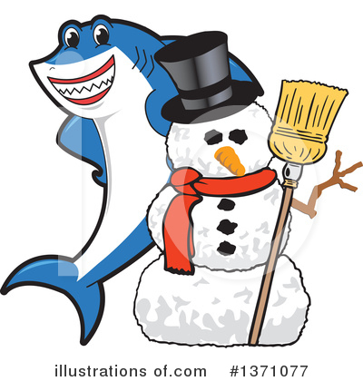 Shark Mascot Clipart #1371077 by Mascot Junction