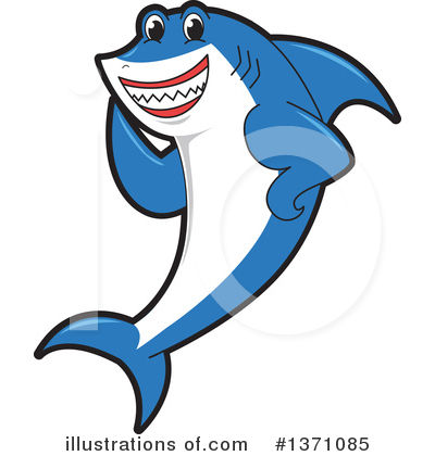 Royalty-Free (RF) Shark Mascot Clipart Illustration by Mascot Junction - Stock Sample #1371085