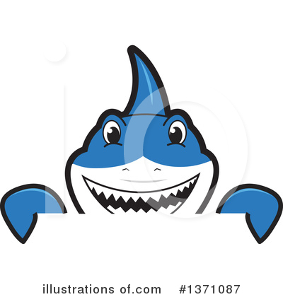 Royalty-Free (RF) Shark Mascot Clipart Illustration by Mascot Junction - Stock Sample #1371087