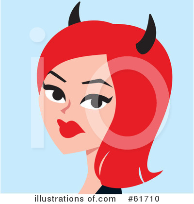 Royalty-Free (RF) She Devil Clipart Illustration by Monica - Stock Sample #61710