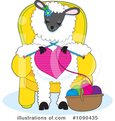 Royalty-Free (RF) Sheep Clipart Illustration by Maria Bell - Stock Sample #1090435
