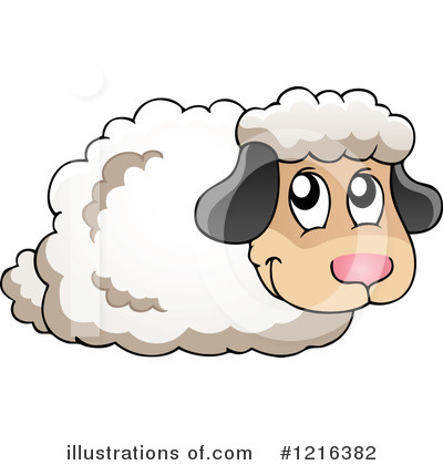 Royalty-Free (RF) Sheep Clipart Illustration by visekart - Stock Sample #1216382