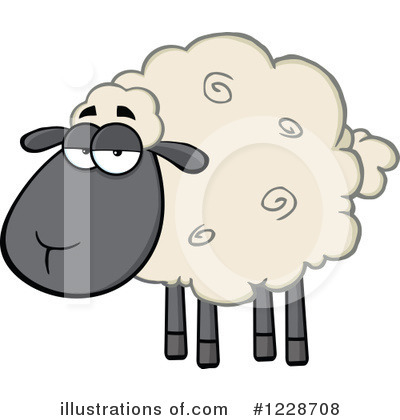 Royalty-Free (RF) Sheep Clipart Illustration by Hit Toon - Stock Sample #1228708