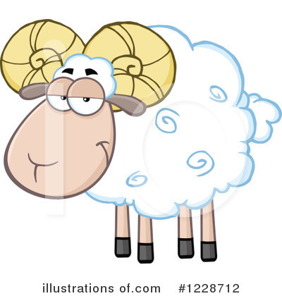 Royalty-Free (RF) Sheep Clipart Illustration by Hit Toon - Stock Sample #1228712