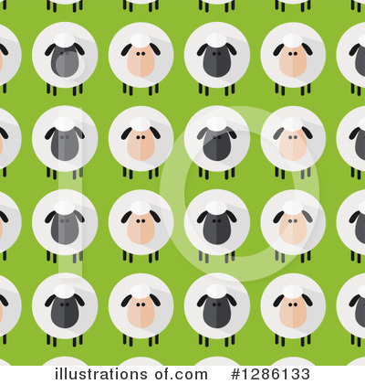 Royalty-Free (RF) Sheep Clipart Illustration by Hit Toon - Stock Sample #1286133
