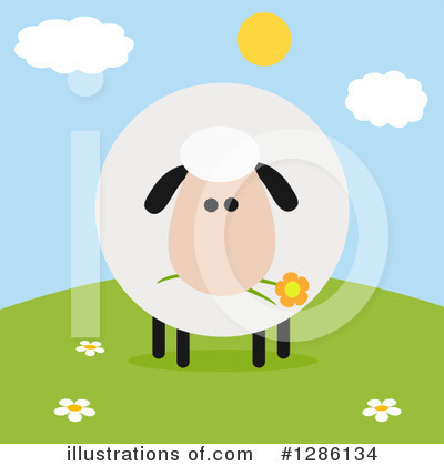 Royalty-Free (RF) Sheep Clipart Illustration by Hit Toon - Stock Sample #1286134