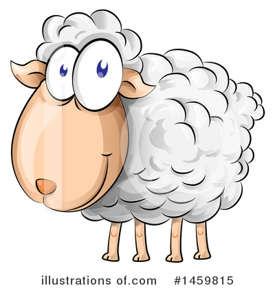 Royalty-Free (RF) Sheep Clipart Illustration by Domenico Condello - Stock Sample #1459815